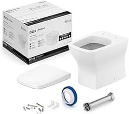 Kit de Bacia Convencional Assento PP com Queda Amortecida e Complementos de Instalação Boss