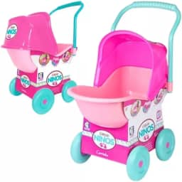 Carrinho De Boneca Bebê Ninos 64cm Alive Reborn Capota Regulável Cotiplas