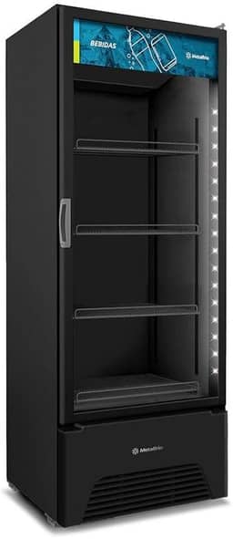 Refrigerador Expositor Vertical Metalfrio 577 Litros All Black Optima VB52AH 110V