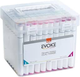 BRW Pincel Marcador Artistico Evoke Dual Marker 80 Cores
