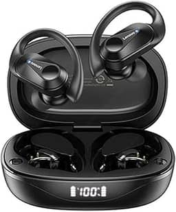 Lenovo LP75 Fone De Ouvido Sem Fio Bluetooth 5.3 Com Gancho Microfones TWS Esportivo HiFi Estéreo Bluetooth Sem Fio Impermeável Alta Fidelidade Cancelamento De Ruído