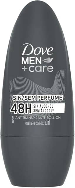 Dove Men+Care Desodorante Antitranspirante Roll-On 50 ML, Sem Perfume, Embalagem Pode Variar
