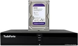 Kit DVR Gravador de Vídeo Tudo Forte TFHDX 3308 8 Canais com Detecção de Movimento + HD 500GB