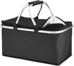 Bolsa Térmica Dobrável Cesto Grande De Piquenique 30l Viagem