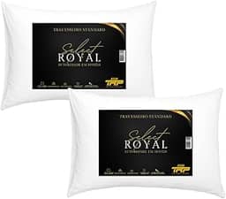 Kit 2 Travesseiros TRP Imports Select Royal Toque de Plumas Antialérgico Linha Hotel