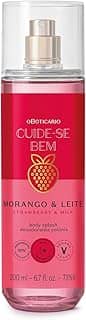 Body Splash Desodorante Colônia Cuide-se Bem Morango e Leite 200ml
