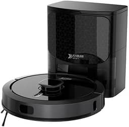 Robô Aspirador KaBuM! Smart 900 Preto IR360° Controle via app Recipiente dispensador de pó Base Autolimpante G7 (220, Volts)