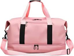 Bolsa De Viagem Sport Com Bolso Impermeável Alça Lateral (rosa 1)