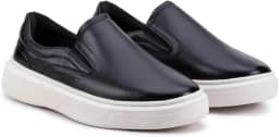 Tênis Slip On Iate Masculino Couro Confortável Calce Fácil