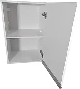 Armário Suspenso Multiuso 40cm Branco - Aéreo para Cozinha e Lavanderia em MDF Entregue Montado (Porta Direita)