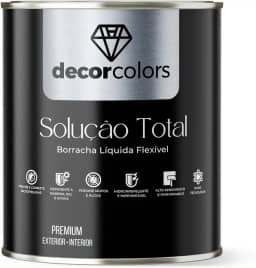 DECOR COLORS Tinta Borracha Líquida Solução Total 4,3kg (Preto)