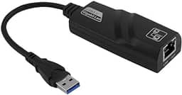 HNQH Adaptador USB 3.0 para Ethernet, 10/100/1000 Mbps Gigabit RJ45 Adaptador de Rede LAN para MacBook, XPS, Surface Pro, Notebook, PC