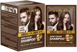 Shampoo Tonalizante Cabelo Veinira 10 X 25ml Castanho Escuro