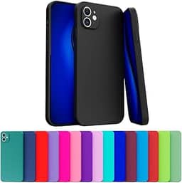 Capa Capinha Case Compatível Apple iPhone 12 Silicone Aveludada Com Proteção De Câmera (PRETO)
