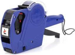 Etiquetadora Rotuladora De Preço Manual MAIS Refil Com Etiquetas De Preços 8 Dígitos Diversos Caracteres Códigos Datas Fácil Manuseio Portátil PREMIUM ONYK (AZUL)