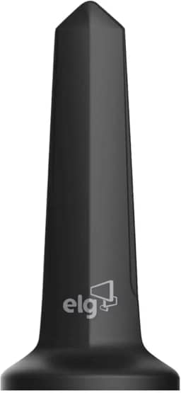 ELG, HDTV3000, Antena Digital Interna Shark, Compatível com Sinal Analógico e Digital 4K HDR, Cabo de 3m, Ganho de 5dB, Alcance 30Km, Preto