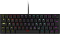 Teclado Mecânico 60% Vinik Anihi Black - Switch Red - Led Rainbow