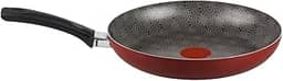 Frigideira Rochedo Facilita Vermelho 24cm com Antiaderente Resist - Limpa Fácil e Dura Mais, reforçado com partículas minerais, Thermo-Sinal e Cabos Reforçados