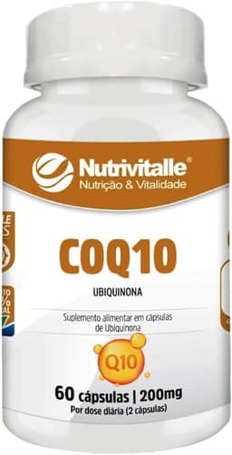 Coenzima Q10 200mg 60 Cápsulas COQ10 Ubiquinona Nutrivitalle