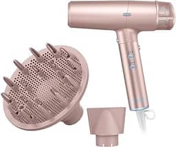 Conair, Secador Digital de Cabelo, Com Difusor, Secador Digital Iônico, 1700W, DIGITALaire, Rosa - 110V