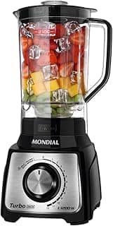 Liquidificador Turbo, Mondial, Preto/Inox, 1200W, 220V - L-1200 BI