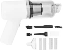 PAKEWAY Aspirador portátil de remoção de pelos de animais de estimação, ferramenta de remoção de pelos de animais de estimação, removedor de pelos de cães e gatos, filtragem dupla, para móveis, sofá