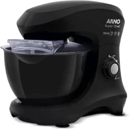 Batedeira Planetária Arno Superchef 750W 5 litros 15 velocidades Preta 220V KM01