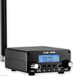 YOVDA Transmissor Fm De 0,5 W Para Igreja, Transmissor De Rádio Fm De Longo Alcance, Mini Estação De Rádio Estéreo Com Entrada De Áudio Para Microfone De 3,5 Mm Para Cinema Drive-In, Estacionamento