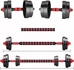 Kit Halteres de Anilhas E Barras Ajustáveis 15kg - MK FIT