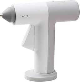 HOTO Pistola de cola quente sem fio, estilo minimalista, aquecimento rápido dos anos 30, desligamento inteligente, tamanho compacto, controle inteligente de temperatura, recarregável por USB-C, 10
