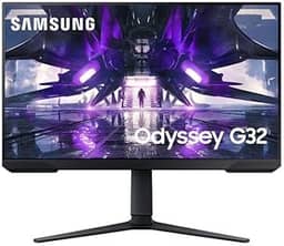 SAMSUNG Monitor Gamer Odyssey 24', FHD, 165Hz, 1ms, com ajuste de altura, HDMI, DP, Freesync, Preto, Série G32