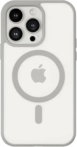 Capinha Case Capa Transparente Magnética Anti Impacto Com Bordas Elevadas Anti Amarelamento Para iPhone (Cinza, iPhone 12/12 Pro)