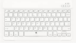 Teclado Sem Fio Bluetooth, Compatível com Diversos Dispositivos, Notebooks, Tablets, Smart TVs (Branco)