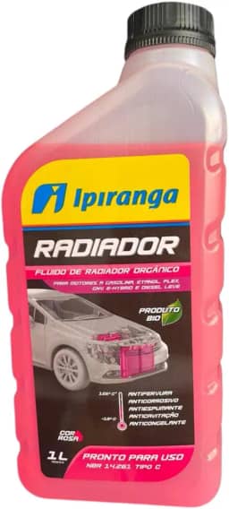 Aditivo ou Fluido de Radiador Orgânico para Motores a Gasolina, Etanol, Flex, 1L
