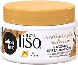 Máscara de Hidratação Meu Liso Restauração Intensa 300g Salon Line, Salon Line, Branco