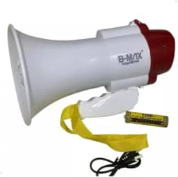 Megafone Profissional Portátil Recarregável - Amplificador de Voz de Alta Potência, Função Sirene, Gravação de Áudio e Bateria de Lítio de Longa Duração