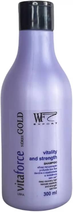 Shampoo para Cabelos com Queda Fragilizado Quebradiço Danificado Pós Progressiva WF Vitaforce 300ml