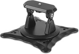 Suporte para Projetor, Suporte Projetor, Parafuso de 1/4', Base Giratória de 360°, Suporte Ajustável com Fácil Configuração - Preto