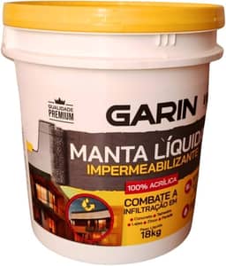 Manta Líquida 18Kg Contra Infiltração em Lajes Telha e Paredes linha Premium (Cinza)