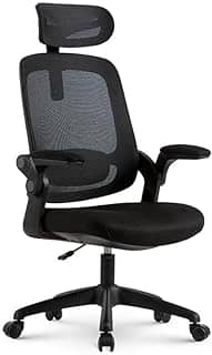 Cadeira de Escritorio Ergonômica Astra Preta com Apoio Lombar e Cabeça, Encosto Ajustável, Mesh Respirável