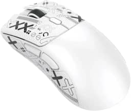 Mouse Gamer ATTACK SHARK R1 Sem Fio 18000 DPI Sensor PAW3311 RGB Recarregável – Alta Precisão e Design Ergonômico (Branco)
