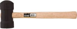 Vonder, Martelo De Borracha 60 Mm, Cabo Em Madeira, Preto.