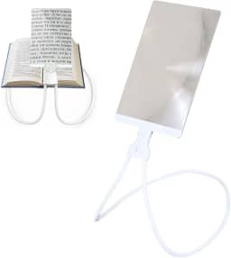 Lupa de Pescoço Leitura Aumento 5x Haste Flexivel Maos Livres Apoio Mesa Trabalho Idoso Baixa Visao Vista Cansada Visualizaçao Ampla
