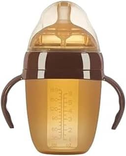 Mamadeira de silicone flexível imitando o peito materno para recem nascidos e bebês 180ml anti colica frasqueira para bebê reduzir a rejeição do bebê