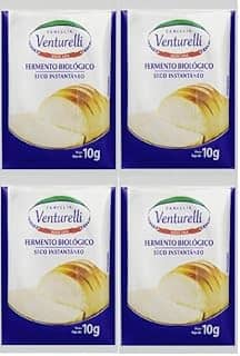 Fermento Biológico Famiglia Venturelli 10gr - Ideal para Pães, Pizza. - 4 Unidades.