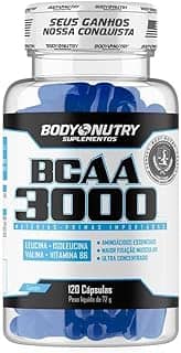 BCAA 3000 120 Capsulas Aminoacidos Essenciais Enriquecido com vitamina B6 Sem Sabor Ultra Concentrado Rapida Absorção Importado Original