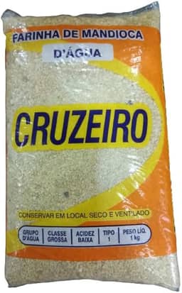 Cruzeiro Farinha de Mandioca D'água, Classe Grossa, Acidez Baixa, 1kg