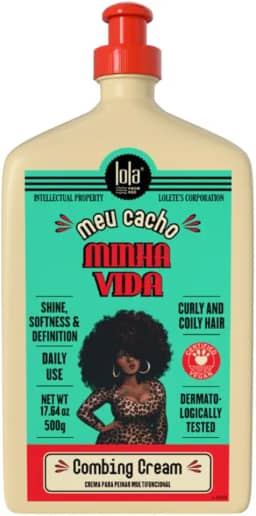 Lola From Rio - Meu Cacho Minha Vida - Creme de Pentear: brilho, maciez e definição. Cabelos Cacheados. 500ml