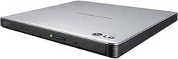 LG Electronics Unidade externa USB 3.0 Super-Multi Slim portátil DVD+/-RW para PC Windows, Linux, Mac OS com suporte M-DISC GP65NS60 (prata)