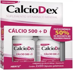 Calciodex 500 Mg Kit 2 Potes Com 60 Cápsulas Cada